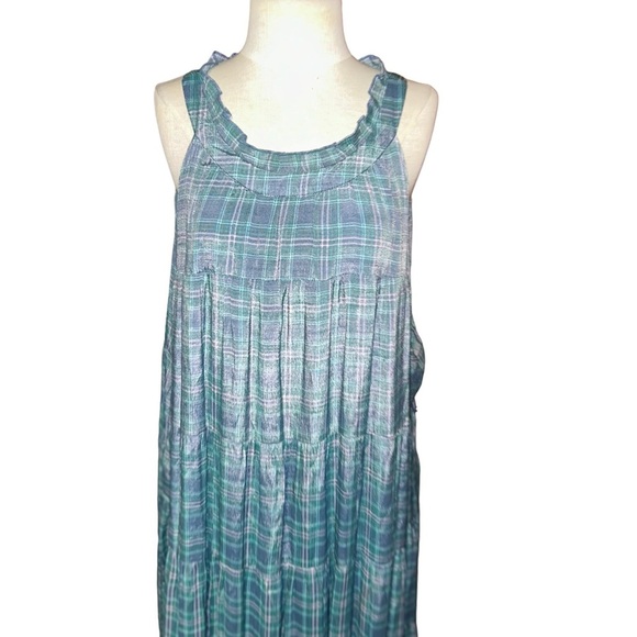 Torrid plaid Maxi Lindsay Hi-Low Tiered Dress 4X 26 long dress sun dress - Picture 3 of 5